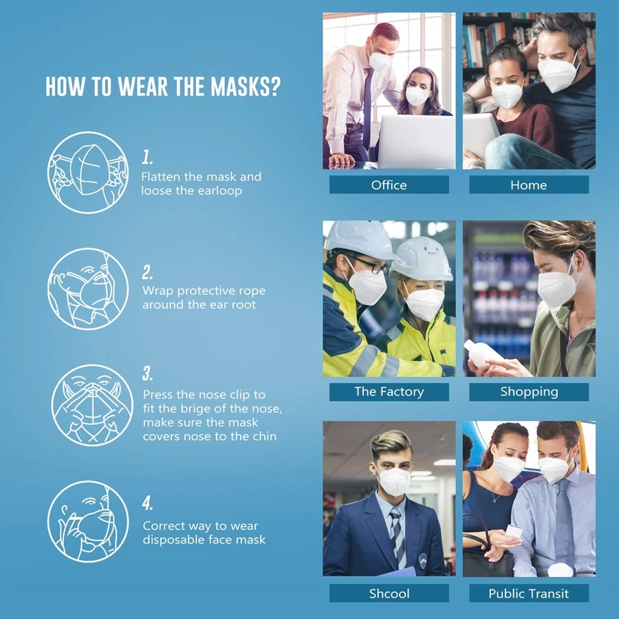 10–200 шт. Маски FFP2, черные, – обзор и цена Disposable Surgical Mask